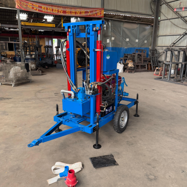 Water Well Drill Diesel dual-hydraulic well drilling machine